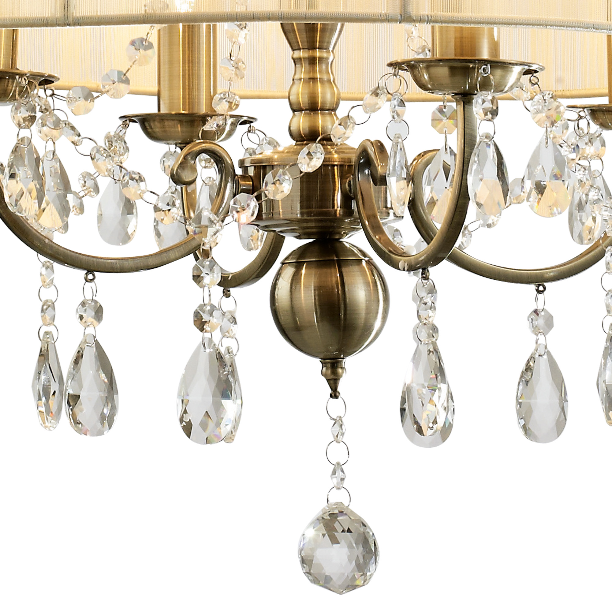 Ella Crystal Ceiling Lights Diyas Statement Crystal Fittings